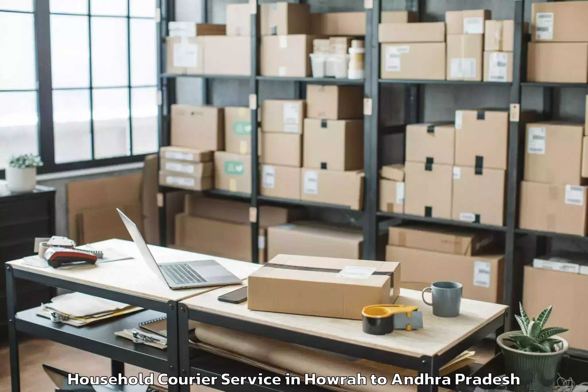 Affordable Howrah to Rentachintala Household Courier